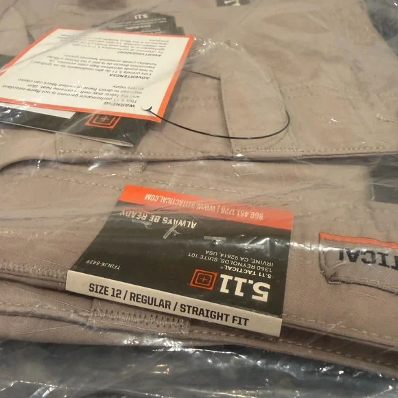 5.11 Tactical Women's Straight Leg Fast-Tac khaki cargo pants size 12 - Picture 2 of 3